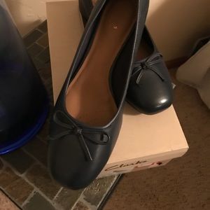 Navy heels from Clarks